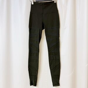 Lululemon Wunder Under Pant (Hi-Rise) Tech Mesh 28" Dark Olive Size 4